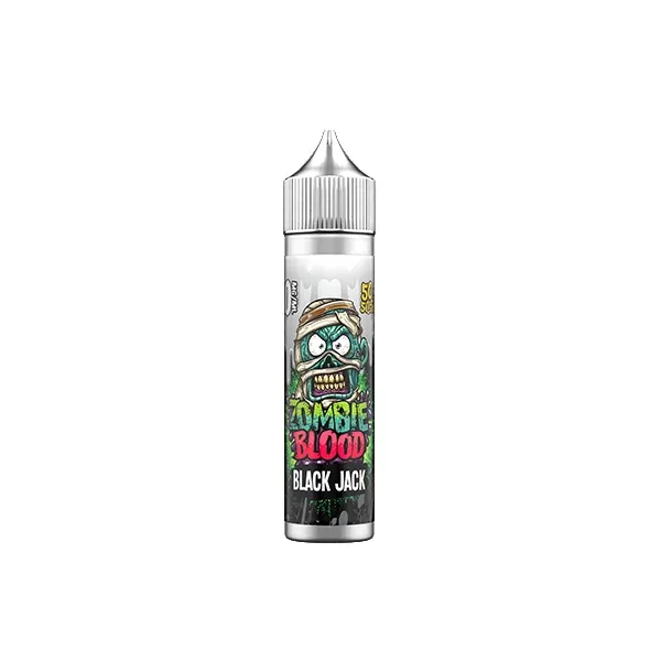 Zombie Blood 50 ml E-Liquid Shortfill – 0 mg Nikotin (50VG/50PG) - Geschmack#Blackjack>Schwarze Johannisbeere Menthol>Blauer Slush>Kaugummi>Kirsche Menthol>Cola Menthol>Menthol>Herr Blau>Opa (A9756B)