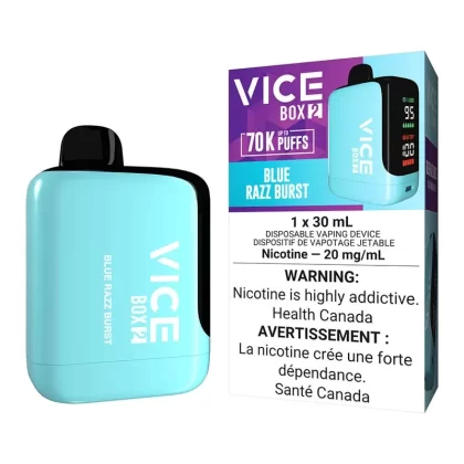 Vice Box 2 Disposable Vape Device – Blue Razz Burst - Nicotine Strength#20mg/ml