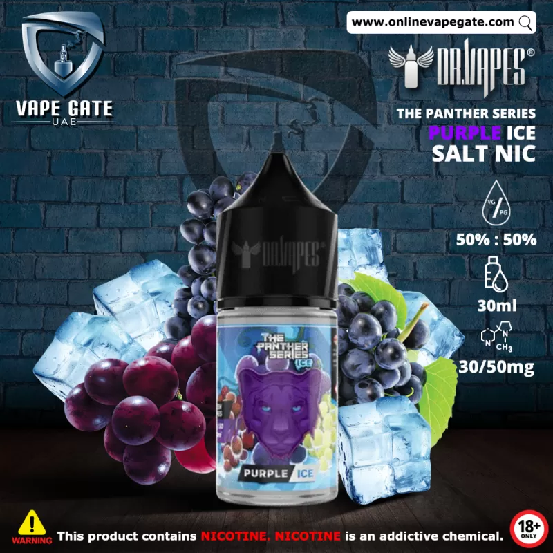 Purple Ice - The Panther Series Ice 30ml Saltnic by Dr. Vapes - 50 mg / 30 ml