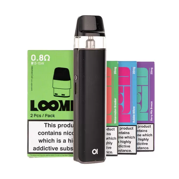 Aspire Loomix Pod Kit Bundle - Gun Metal / 1.0ohm