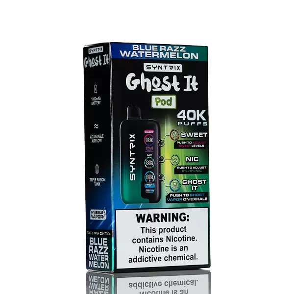 SYNTRIX x Pod Juice Ghost It 40K 40000 Puffs Disposable Vape - 14mL - Strawberry Gush - Image 3