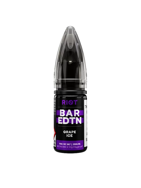 Grape Ice BAR EDTN Riot Squad Nic Salt E-Liquid - 5mg