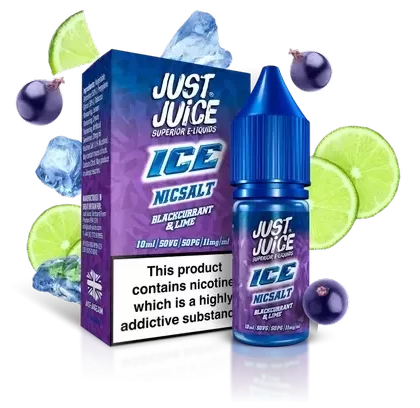 Just Juice ICE Nic Salt E-Liquids - Nic Salt Strength#5mg>11mg>20mg~Flavour#Blackcurrant & Lime>Citron & Coconut>Grape & Melon>Pure Mint>Wild Berries & Aniseed