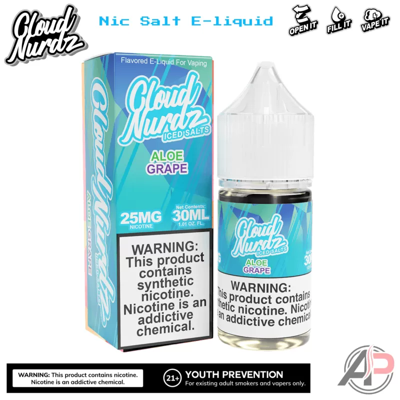 Cloud Nurdz Aloe Grape Iced E-Liquid 100mL - 0mg - 100mL, 3mg - 100mL - Image 2