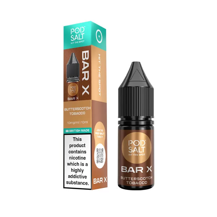 Butterscotch Tobacco Nic Salt E-Liquid by Pod Salt Bar X - Ukecigstore