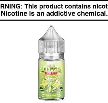 GREEN APPLE CITRUS MENTHOL BY THE FINEST SALT NIC 30ML - Vapejuice