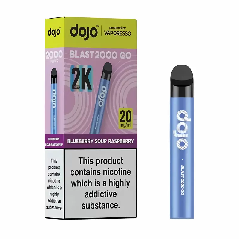 Vaporesso Dojo Blast 2000 Go Prefilled Pod Kit - Apple Peach, Blue Razz Lemonade - Image 3