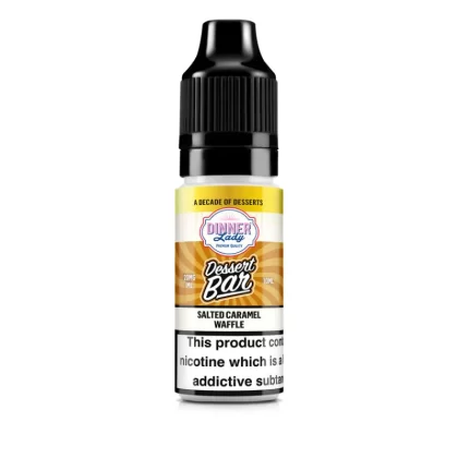 Dinner Lady Dessert Bar Salts Salted Caramel Waffle Nic Salt - 10mg - Pack of 10