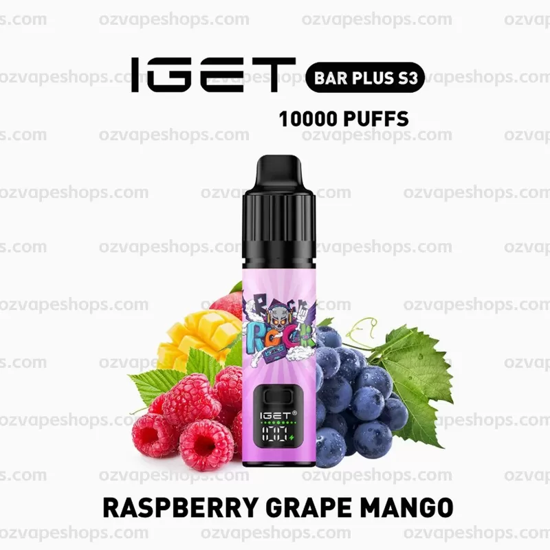 IGET Bar Plus S3 Kit – Raspberry Grape Mango - Ozvapeone (B908C3)