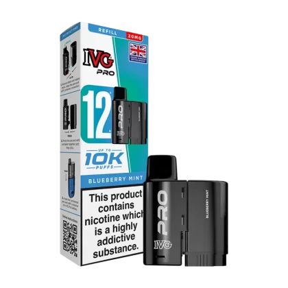 Blueberry Mint IVG Pro 12 Refill Pack - Ecigwizard