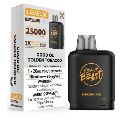Level X G2 Good Ol’ Golden Tobacco Boost Flavour Beast Pods