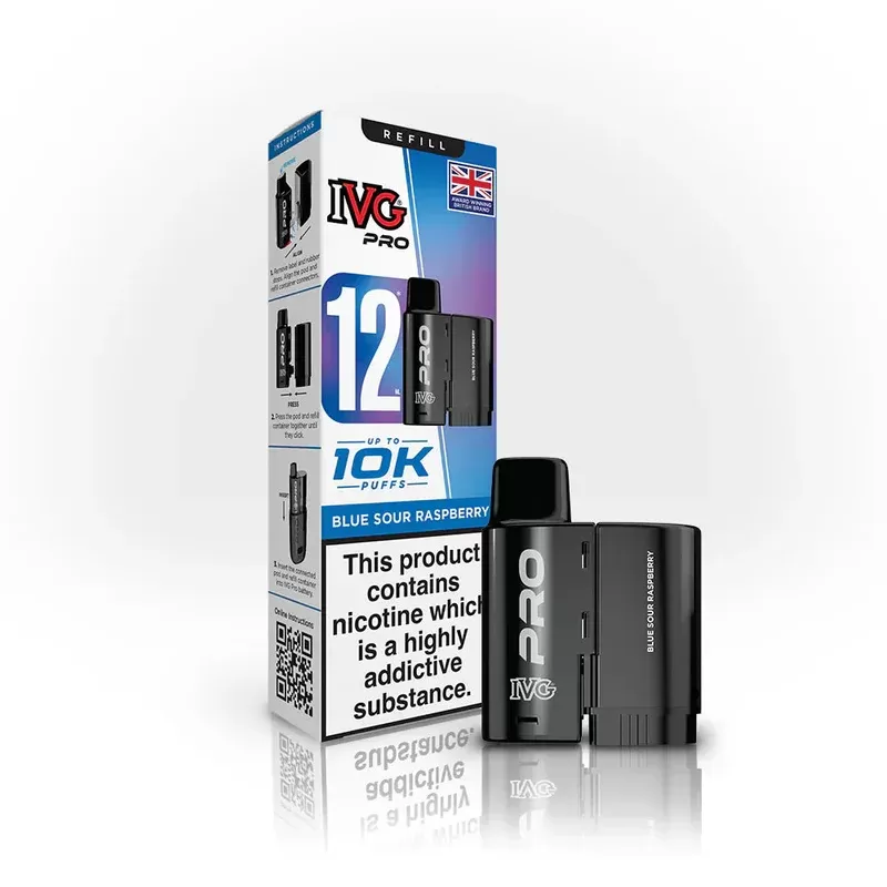 IVG Pro Zero Nicotine Refill Blue Sour Raspberry - Nicotine Strength#0mg