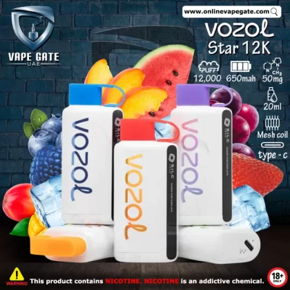 Vozol Star 12K Rechargeable Disposable Vape (12,000 Puffs) - Strawberry Watermelon / 50 mg