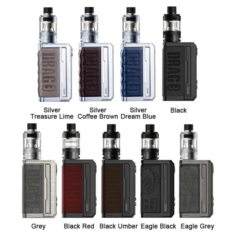 VOOPOO Drag 3 TPP-X 177W Mod Kit - Eagle Grey - Image 2