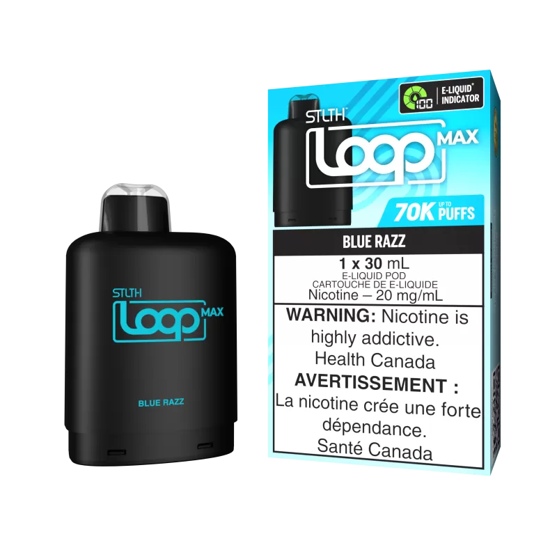 STLTH LOOP MAX Pod Pack - Blue Razz - 20 mg/mL (wholeseller) - Excise ON, 20 mg/mL (wholeseller) - Excise AB