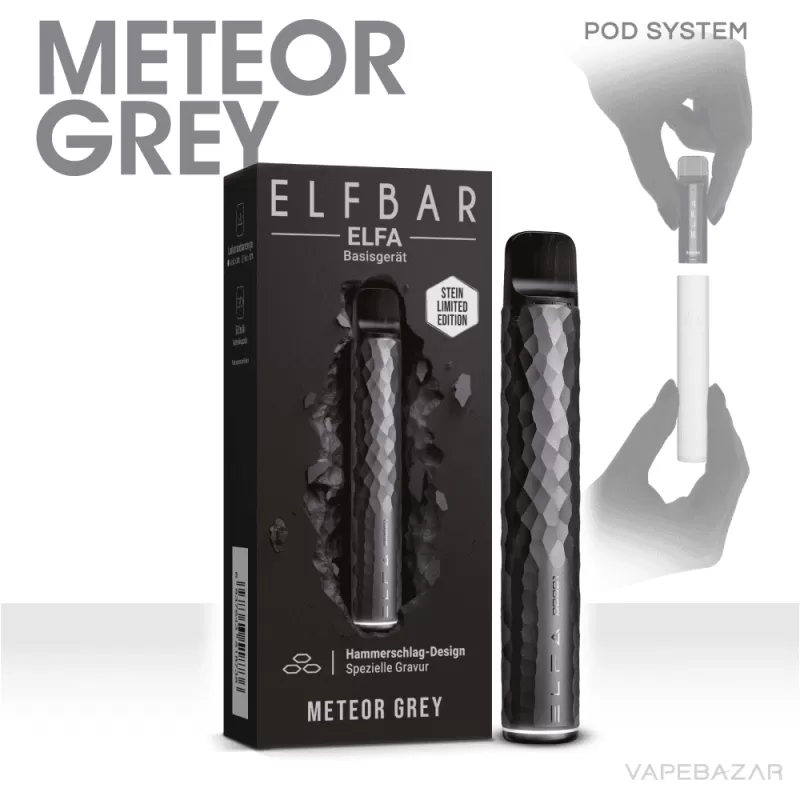 Elf Bar Pod ELFA Kit – Meteor Grey (Limited Edition) - Pod Kit / Elf Bar / 500 mAh / USB-C / 2ml - Image 2