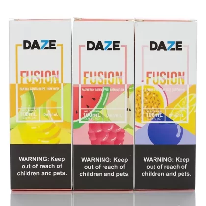 7 Daze Fusion - No Nicotine Vape Juice - 100ml - Raspberry Green Apple Watermelon