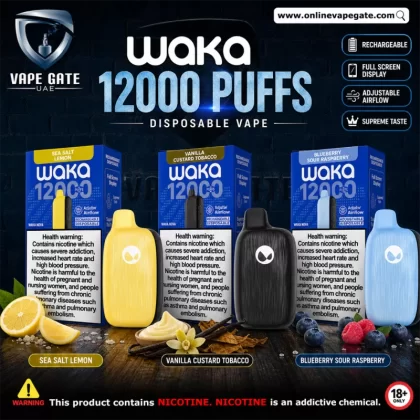 Waka Nova Rechargeable Disposable Vapes 12,000 Puffs - 18 mg / Iced Mocha