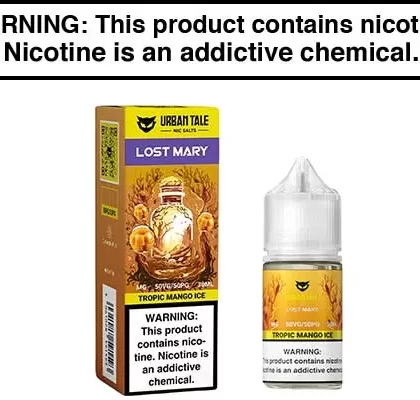 TROPICAL MANGO ICE BY LOST MARY X URBAN TALE NIC SALTS 30ML - Vapejuice