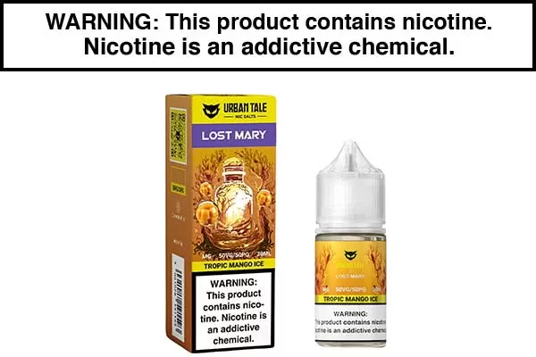 TROPICAL MANGO ICE BY LOST MARY X URBAN TALE NIC SALTS 30ML - Vapejuice