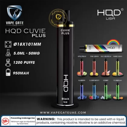 Buy 2 Get 1 Free- HQD Cuvie Plus Disposable1200 Puffs - Energy Drink