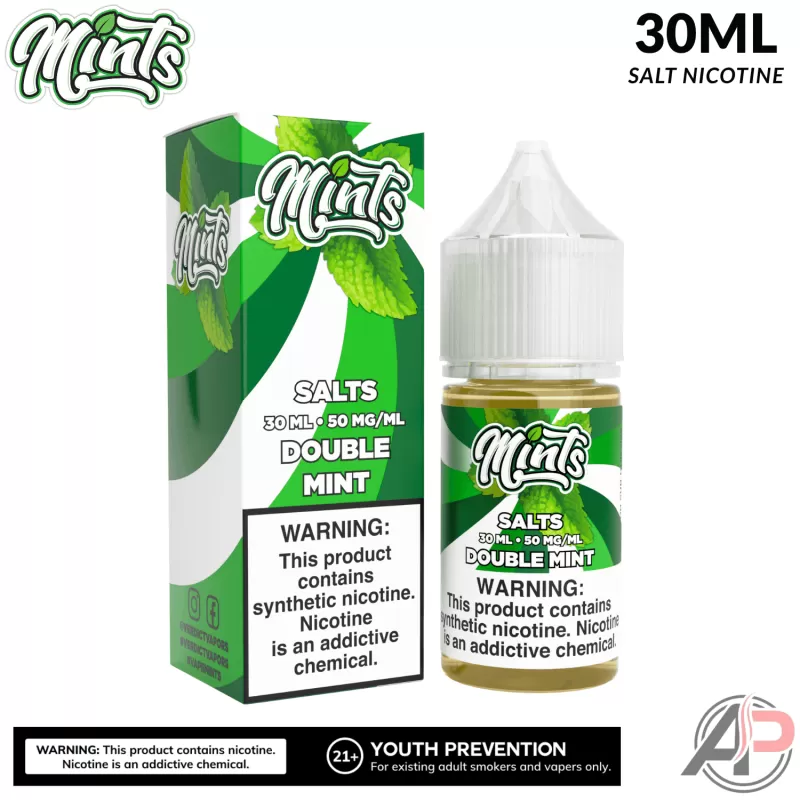 Mints Vape Co Double Mint Salt Nicotine 30mL - Salt Nicotine 30mg - 30mL, Salt Nicotine 50mg - 30mL