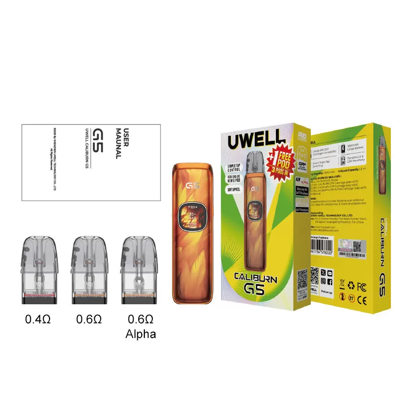 Uwell Caliburn G5 Pod Kit 35W - Aurora Feathers - Image 3