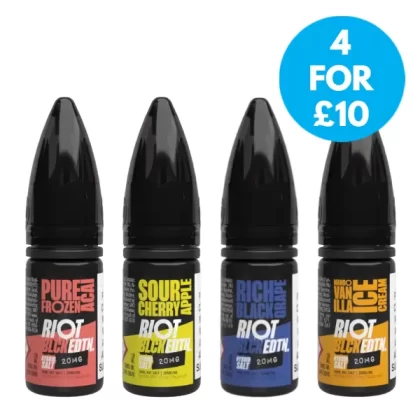 20mg Riot Squad Black Edition V2 Nic Salts 10ml (50VG/50PG) - Vape Co