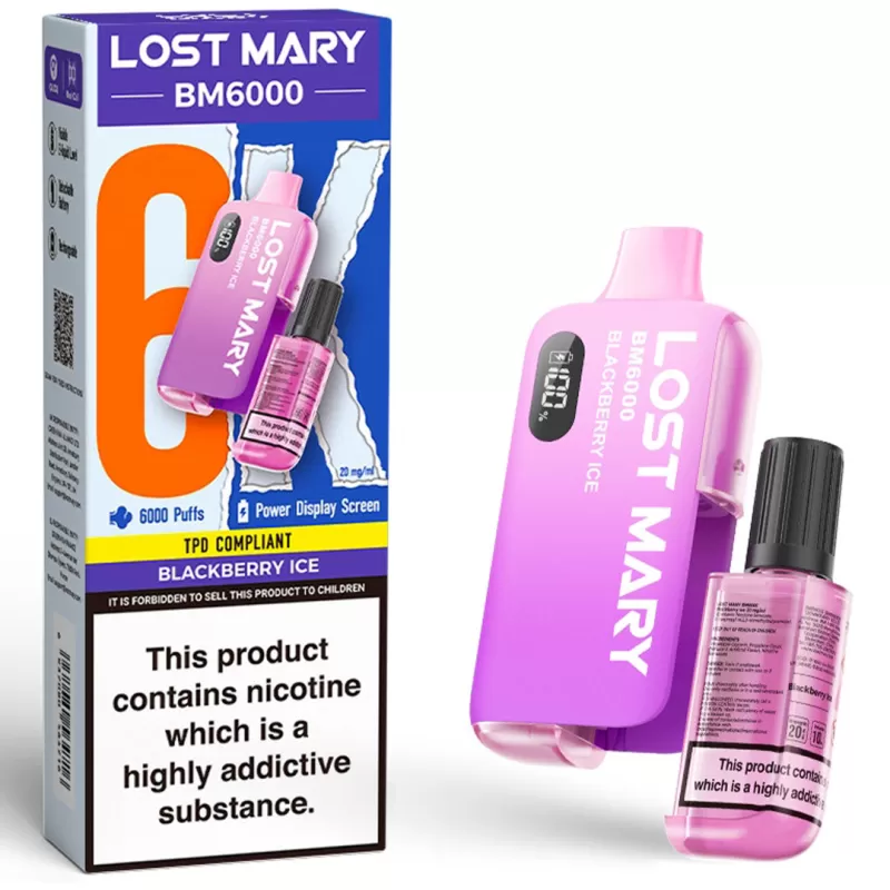 Lost Mary BM6000 Prefilled Vape KIT 10mg - Triple Melon - Image 2