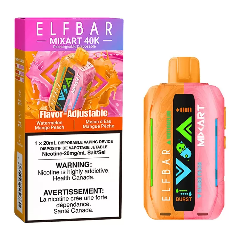 Elf Bar MixArt 40K Disposable Vape Device – Watermelon Mango Peach 20ml