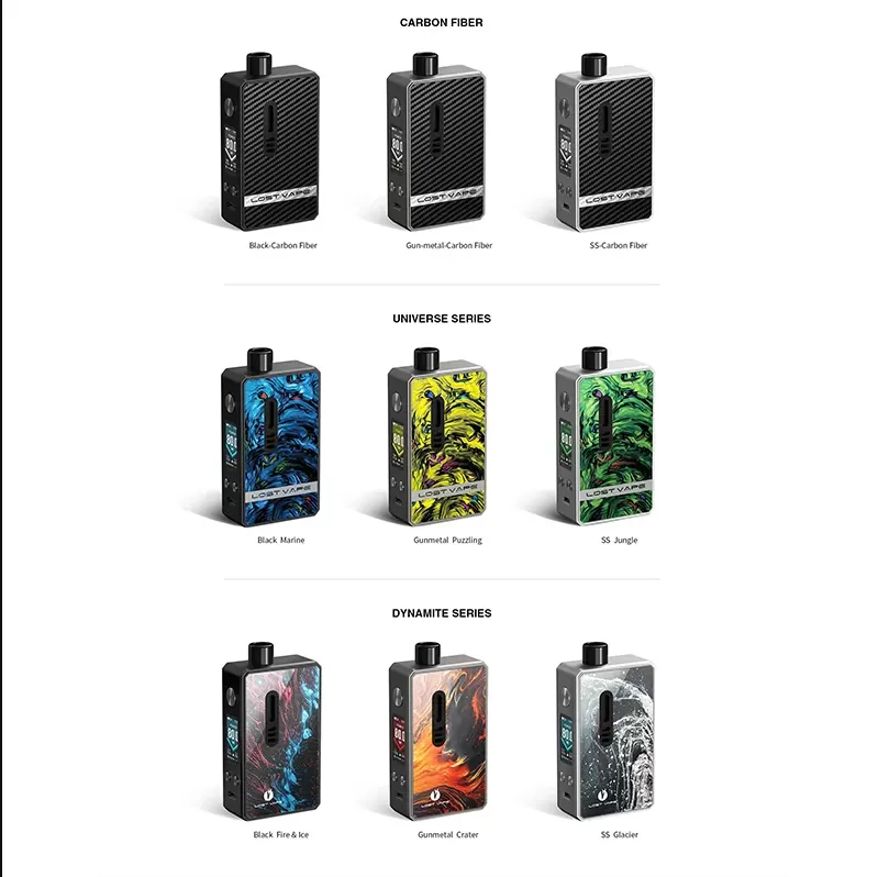 Lost Vape Gemini Hybrid Pod Mod Kit 80W - Gunmetal Crater - Image 2