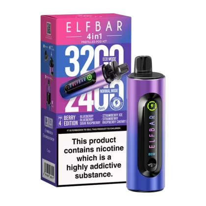 Elfbar 4in1 Vape Kit - Purple Edition - Vapeshop Co