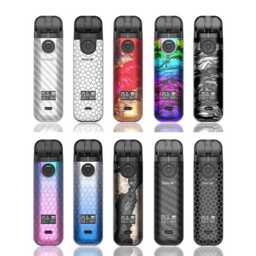 SMOK Novo 4 Pod Vape Starter Kit - Blue Grey, Cyan Pink