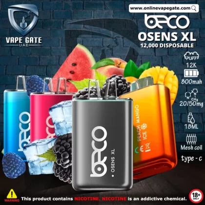 Beco Osens XL Disposable Vape (12,000 Puffs) - 20 mg / Peach Mango