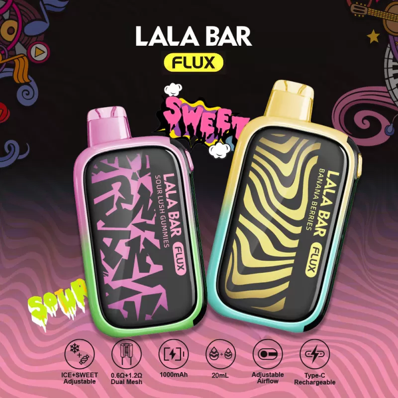 LALA BAR Flux 40K Disposable Device - 40,000 Puffs - Blueberry Watermelon (Ice+Sweet)