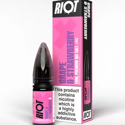 Grape & Strawberry Nic Salt E-Liquid - Riot X - 5mg - PG 50%