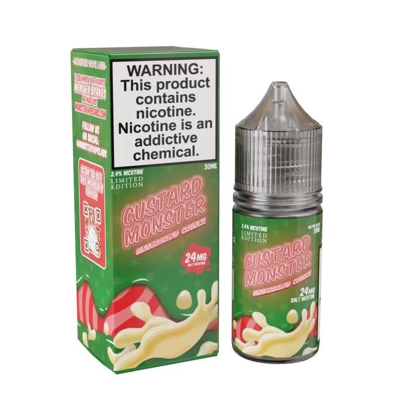 Custard Monster Salt - Gingerbread Crunch - 30ML E-Liquid - 48MG
