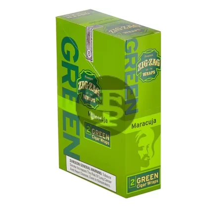 Zig Zag Wraps Premium Green Maracuja 25 Packs of 2