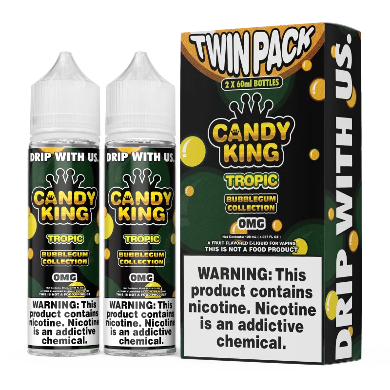 CANDY KING BubbleGum Collection - Tropic - 120ML E-Liquid (2x60mL Twin Pack)