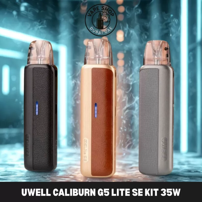 Uwell Caliburn G5 Lite SE Kit 35W 1600mAh 3ml in the UAE - Black Leather, Blue Leather